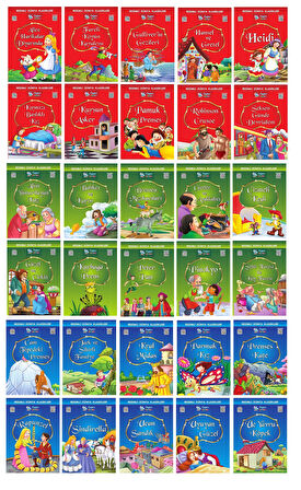 1.ve 2.Sınıflar İçin Resimli Dünya Klasikleri 1-2-3 (30 Kitap)+ Kitap Okuma Not Defteri