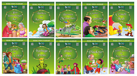 1.ve 2.Sınıflar İçin Resimli Dünya Klasikleri 1-2-3 (30 Kitap)+ Kitap Okuma Not Defteri