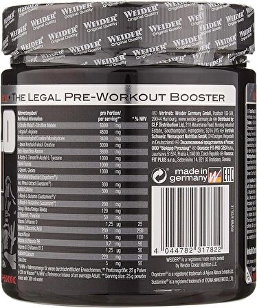 WEİDER Total Rush Pump Preworkout  2.0 – 375 gr