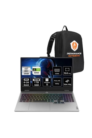 LOQ i7 13700HX 8GB 1TB SSD RTX5050/8GB 100W 15.6" FHD 144Hz W11P Gaming Laptop & PER4 Çanta