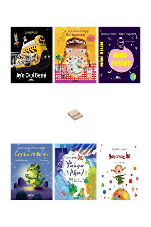Mini Bilim Uzay Yıldızlar 3-8 Yaş Resimli Öykü 6lı Set