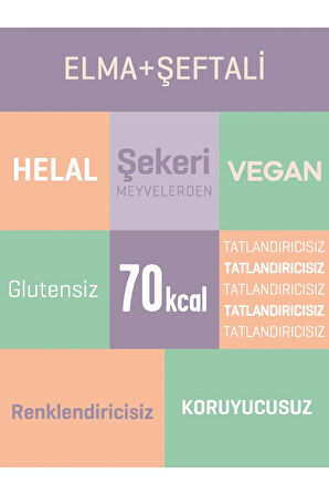 Mixmey Şeftali Meyveli Bar 24 Adet | Glutensiz, Vegan Sağlıklı Atıştırmalık - 20gr X 24 Adet