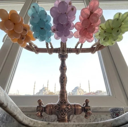 Mis Kokulu Şeffaf Üzüm Salkımı Sabunu Seti 5’li - Ferahlatıcı Yaz Banyo Dekoru