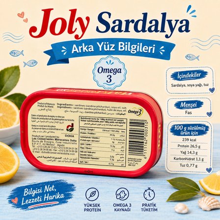Bitkisel Yağda Sardalya Konservesi 125 GR – Omega 3 Kaynağı