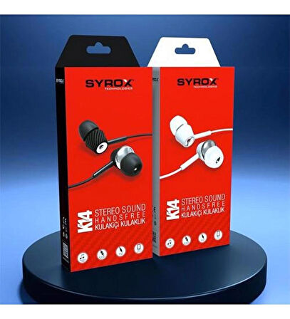 Syrox K14 Mikrofonlu Kulak İçi Kulaklık - SİYAH
