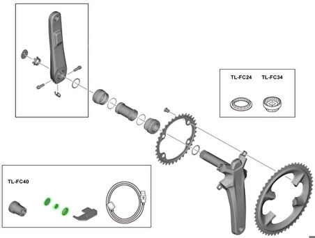 SHIMANO FC-R9100PR9200P İÇİN MIKNATIS SETİ