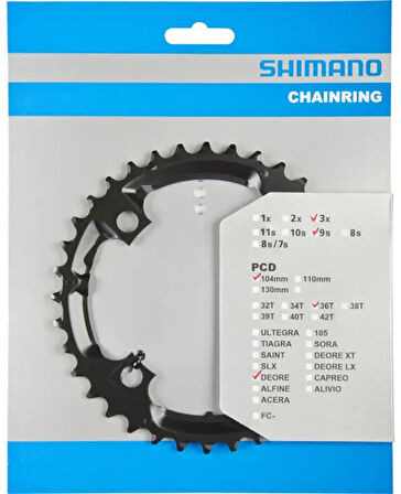 SHIMANO DEORE FC-M590 36T AYNAKOL DİŞLİSİ