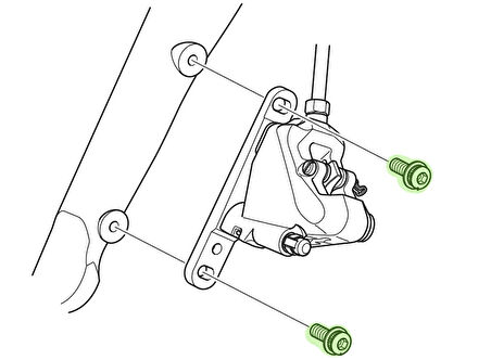 Shimano Kaliper Sabitleme Cıvatası Tip A Flat-Mount