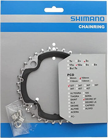 Shimano Aynakol Yaprak Deore XT FC-M780 / FC-M770  104mm BCD 32T