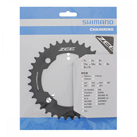 Shimano ZEE FC-M640  104mm BCD 36T  Yaprak Dişlisi 10Vites Uyumlu