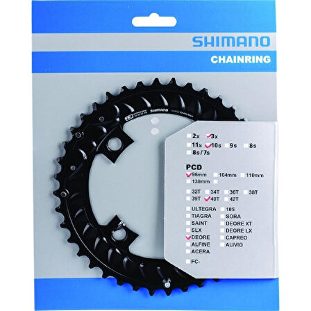 Shimano Aynakol Yaprak Deore FC-M6000  96mm BCD 40T