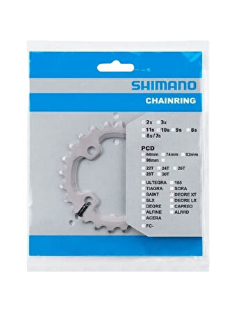 Shimano XT FC-M785-FC-M675 SLX 64mm BCD 24T Yaprak Dişlisi