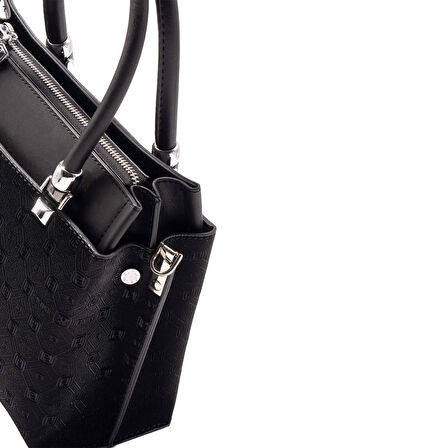 Silver Polo  Kadın Omuz Çantası 826-45256 SILVER POLO BAYAN ÇANTASI M158 SİYAH-NOVA SİYAH