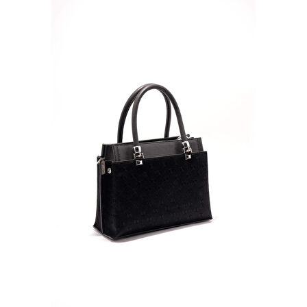 Silver Polo  Kadın Omuz Çantası 826-45256 SILVER POLO BAYAN ÇANTASI M158 SİYAH-NOVA SİYAH