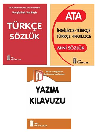 Mini Türkçe Sözlük- İngilizce Sözlük -Yazım Kılavuzu(Plastik Kapak)