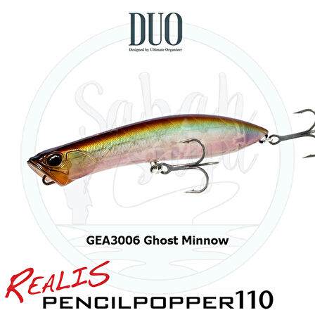 Duo Realis Pencil Popper 110 GEA3006 Ghost Minnow