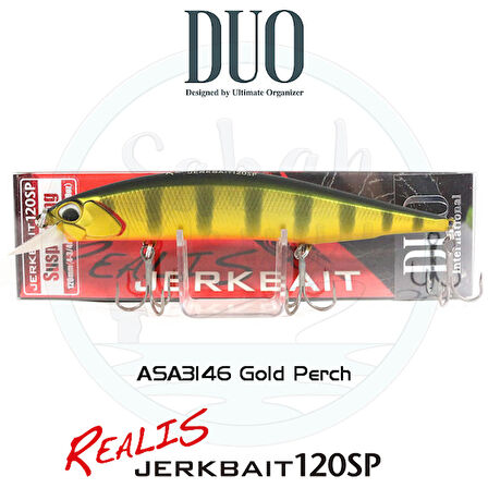 Duo Realis Jerkbait 120SP ASA3146 Gold Perch Sahte Balık