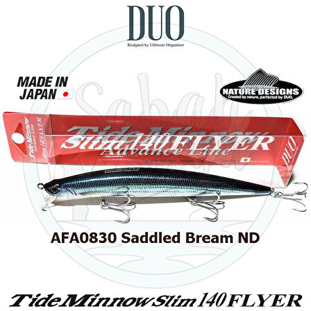 Duo Tide Minnow Slim 140 FLYER AFA0830 Saddled Bream ND