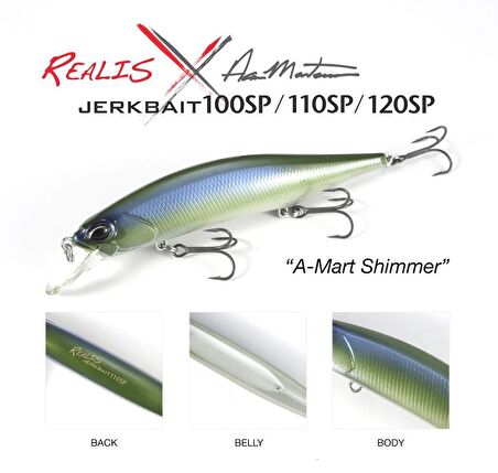 Duo Realis Jerkbait 120SP CCC3164 A-Mart Shimmer