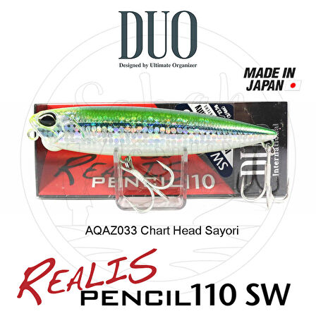 Duo Realis Pencil 110 SW AQAZ033 Chart Head Sayori Sahte Balık