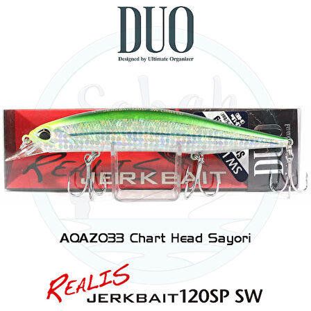 Duo Realis Jerkbait 120SP SW AQAZ033 Chart Head Sayori