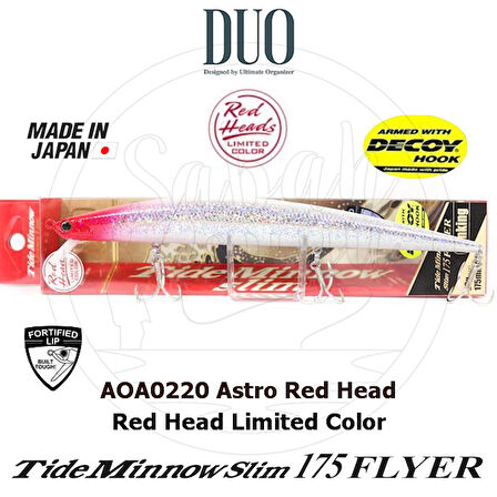 Duo Tide Minnow Slim 175 FLYER AOA0220 Astro Red Head