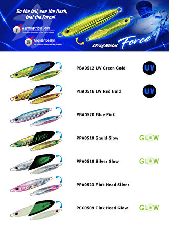 Duo Drag Metal Force Jig 80gr. 80mm PCC0509 Pink Head Glow