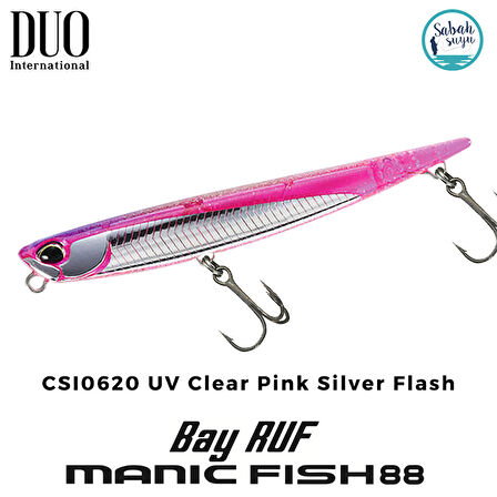 Duo Bay Ruf Manic Fish 88 CSI0620 UV Clear Pink Silver Flash