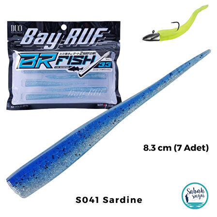 Duo Bay Ruf BR Fish 3.3 Silikon Kuyruk 8.3 cm S041 Sardine (7 Adet)