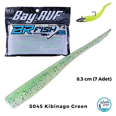 Duo Bay Ruf BR Fish 3.3 Silikon Kuyruk 8.3 cm S045 Kibinago Green (7 Adet)