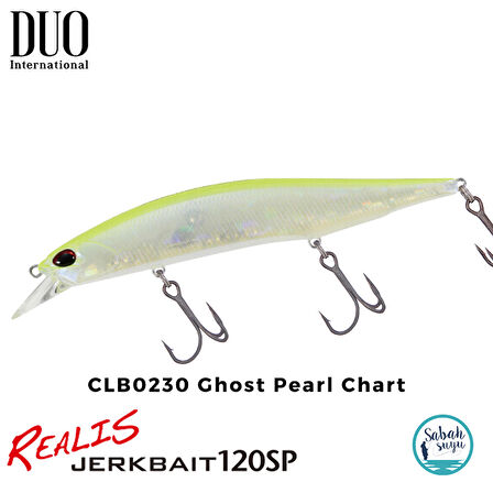 Duo Realis Jerkbait 120SP CLB0230 Ghost Pearl Chart