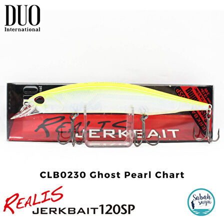 Duo Realis Jerkbait 120SP CLB0230 Ghost Pearl Chart