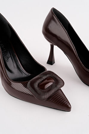 Kadın Tokalı İnce Topuklu Stiletto Ayakkabı