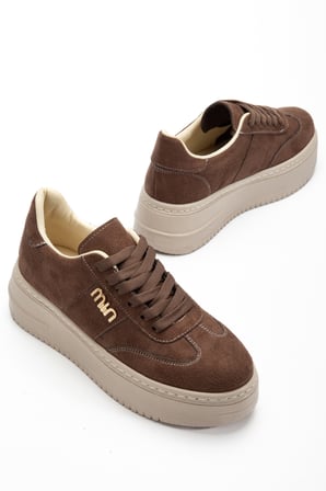 Kadın Kalın Taban Tokalı Sneaker