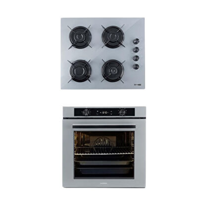 LUXELL 2 Lİ GRİ CAM SET (OCAK-FIRIN)