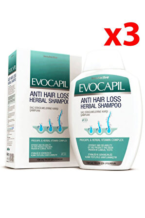 Evocapil Şampuan 300ml 3 Adet