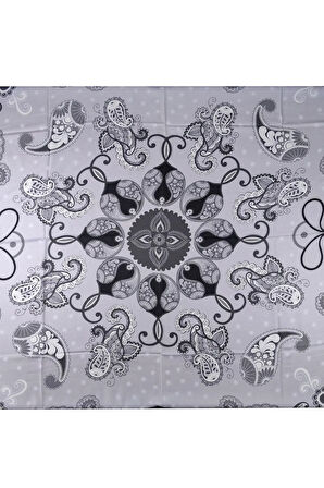 Mısırlı Eşarpları Mısırlı Eşarp Alize Krep Etnik Desenli Eşarp 140x140 Cm