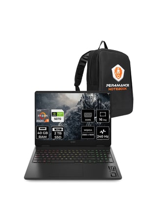 Omen 16 R9-8940HX 40GB 2TB SSD RTX5070/8GB 16" QHD+ 240Hz FDOS Gaming Laptop & Per4 Çanta