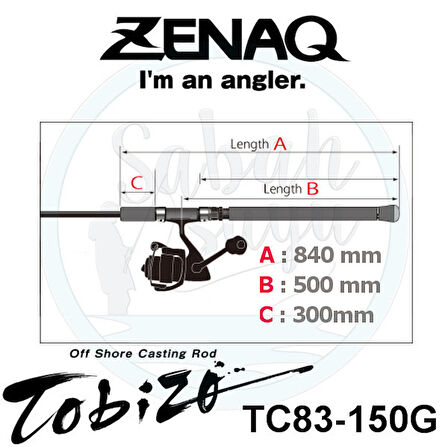 Zenaq Tobizo TC86-110G 259cm Max 140gr Offshore Casting Popping Kamış