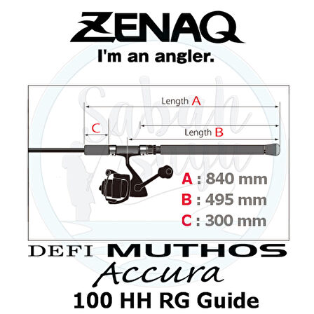 Zenaq Defi Muthos Accura 100HH (RG) 305cm 40-150 / 60-230gr Shore Jigging Kamış