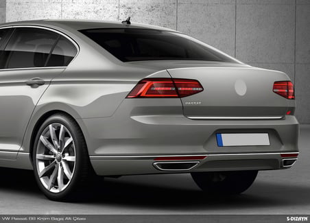 VW Passat B8.5 Krom Bagaj Alt Çıtası 2019 2020 2021 2022 2023