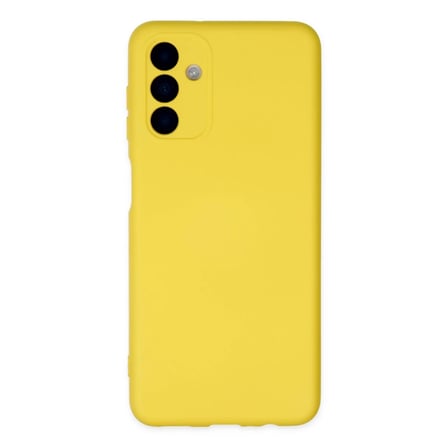Samsung Galaxy A04S Kılıf Nano içi Kadife Silikon - Sarı