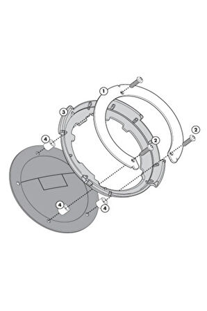 Bf04k Depo Üstü Çanta Aparatı - Er-6n / Er-6f 650 05-16 - Versys 650 10-14 - Z750 07-14 - Z800