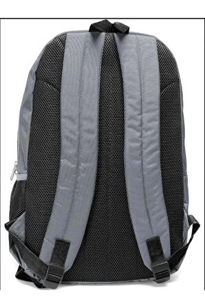 NK Gri Unisex Okul Sırt Çantası 15' Laptop Bölmeli Çanta-9001