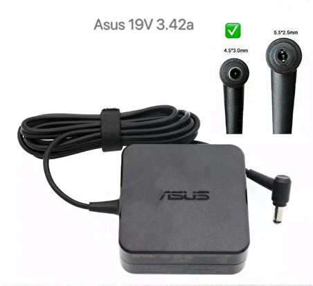 Orijinal Asus 19.5V 3.42A PU450C PU500C 4.5*3.0 İğne uç Notebook Adaptörü