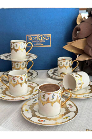 Türk Kahve Fincanı Lilyum 6 Kişilik 12 Parça