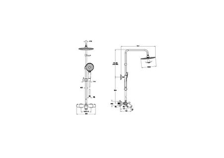 Artema AquaHeat Bliss 230B A47211 Termostatik Banyo Sistemi, Krom