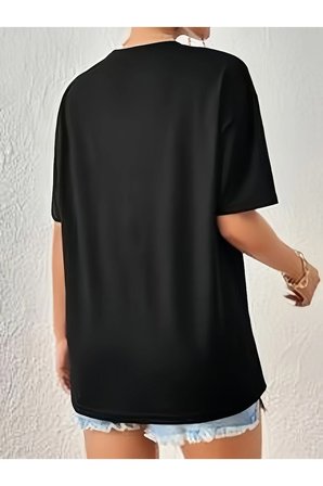 Unisex Bonjour Paris Baskılı Tasarım Tshirt