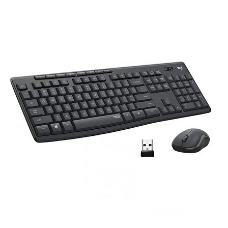 LOGITECH MK295 Q TR SİYAH KABLOSUZ KLAVYE+MOUSE SET (4533)