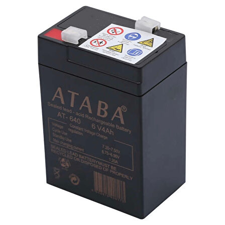 ATABA AT-640 6 VOLT - 4 AMPER IŞILDAK AKÜSÜ (70 X 47 X 101 MM) (4533)